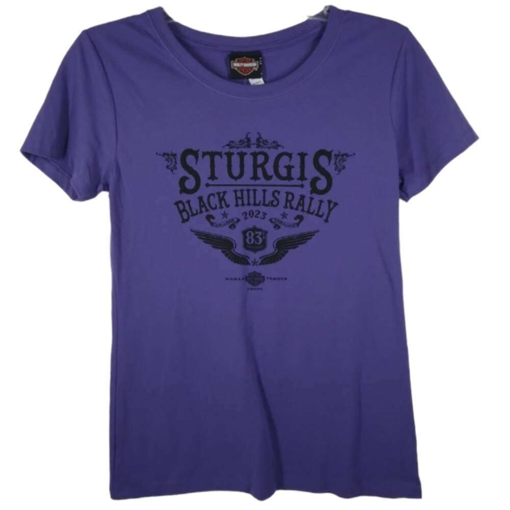NWT Harley Davidson Sturgis Graphic Tee Purple size Large